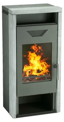 Produktbild von Wamsler Kaminofen | Yara Naturstein - Stahl grau| 8 kW