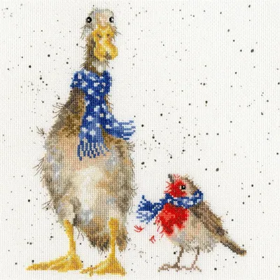 Produktbild von Bothy Threads Kreuzstich-Set "Weihnachtsschals", 26x26cm, XHD54, Zählmuster