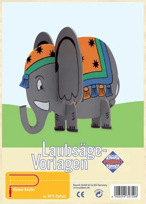 Produktbild von Pebaro Pebaro Figur Sägeplatte Elefant A4