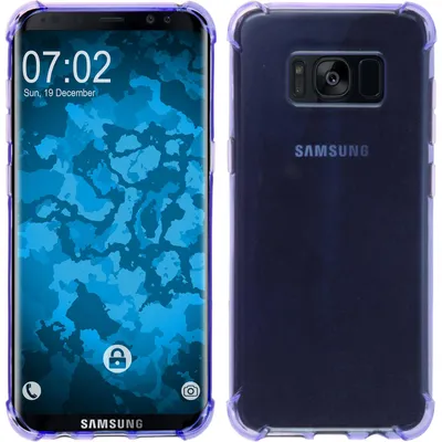 Produktbild von PhoneNatic Case kompatibel mit Samsung Galaxy S8 - lila Silikon Hülle Shock-Proof + flexible Folie