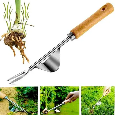 Produktbild von Famanu Hand-Unkrautzieher aus Edelstahl - Robustes Gartenwerkzeug