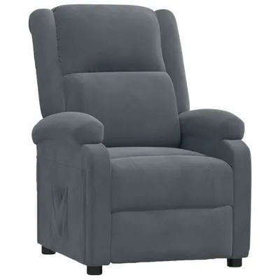 Immagine prodotto di vidaXL Poltrona relax in velluto grigio scuro