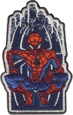 Obrázek produktu pro Marvel © Spiderman Comic Web 2 - nášivka, nažehlovací, nášivky, nášivky, velikost: 7,3 x 4,1 cm