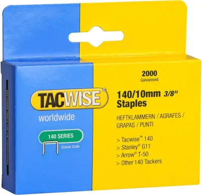 Image de Agrafes TACWISE 140/10 mm zinguées 2.000 pièces