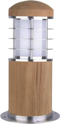 Produktbild von Elstead Poole Außen-Stehleuchte E27 24cm Rostfreier Stahl und Teakholz IP55