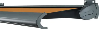 Produktbild von SOLUNA Kassettenmarkise Exclusiv 3,5x3 Stoff Dessin S2180 Gestell RAL 7016 anthrazitgrau Antrieb rechts inkl. Motor und