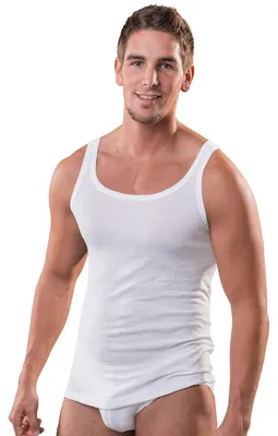 Produktbild von HERMKO 3000 Herren Tank Top 100% Baumwolle in Feinripp, Unterhemd, Muskel Shirt EU, Größe:D 7 = EU XL, Farbe:weiß