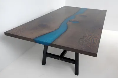 Productafbeelding van Epoxidharz Esstisch River Table Echtes Holz Massiv Tische 220x100 Flusstisch