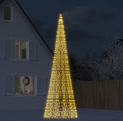 Zdjęcie produktu dla vidaXL Choinka LED na maszt 1534 diody LED ciepły biały 500 cm
