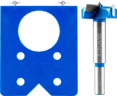 Obrázok produktu pre Súprava GRAPHITE na montáž závesov, šablóna + 35 mm vrták