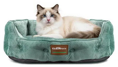Produktbild von ClevaHome Katzenbett & Hundebett für kleine Hunde, rund, weich, waschbar