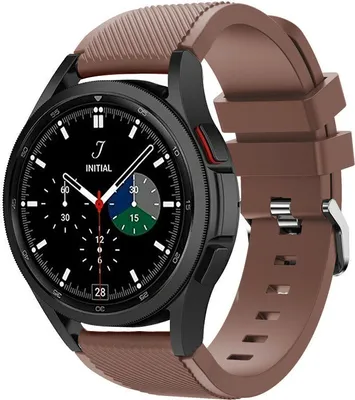 Produktbild von Strap-it Samsung Galaxy Watch 4 Classic 46mm Silikonarmband (KaffeeBraun)