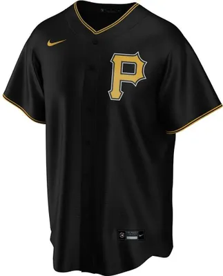 Produktbild von Nike Pittsburgh Pirates Official Replica Alternate Kurzarm-t-shirt Schwarz S Mann Schwarz S