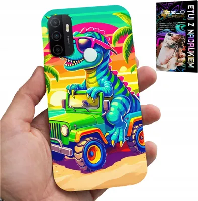 Image de Étui pour Oppo A53S / A53 2020 - Dinosaure dans un camion Motifs pour enfants