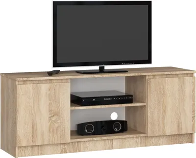Produktbild von TV Schrank AKORD Fernsehkommode 140 cm Sonoma-Eiche 2 Türen B140 x H55 x T40 cm