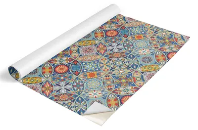 Zdjęcie produktu dla Folia meblowa Tulup – folia samoprzylepna do mebli – folia samoprzylepna 100 x 50 cm – folia meblowa do szaf – folia do mebli – folia meblowa do kuchni – wodoodporna – zmywalna – samoprzylepna – bez pęcherzyków powietrza – kolorowa mozaika