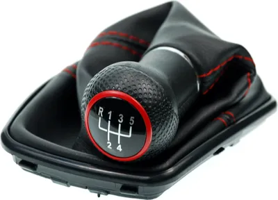 Produktbild von Schaltsack Schaltmanschette Naht Rot Schaltknauf für VW Golf 4 IV VW Bora + Rahmen Schwarz 12 mm