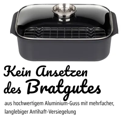 Immagine prodotto di Girarrosto rettangolare Gourmet 40 x 26 cm con inserto