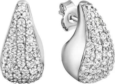 Produktbild von Celesta Silber Ohrring 925 Silber rhodiniert Zirkonia 925/- Sterling Silber 1,8cm Silbergrau Zirkonia 358220824R