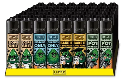 Produktbild von 48x Clipper Reibrad Feuerzeug | Bud Buddies | nachfüllbar