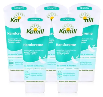 Produktbild von Kamill Handcreme Sensitiv 100ml mit Bio Kamille & Allantoin (5er Pack)