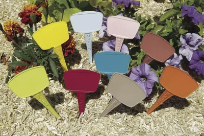Image de 8 étiquettes couleur à planter Label 25 - Mix Couleurs Vives - 25cm