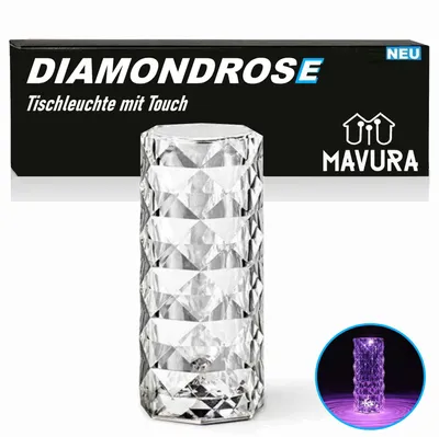 Immagine prodotto di DIAMONDROSE Crystal Lampada da tavolo in cristallo LED con touch