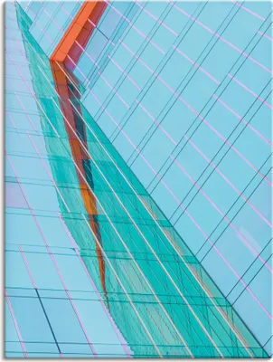 Produktbild von ARTland Leinwandbild Red Lines Größe: 45x60 cm