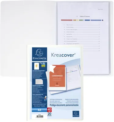 Immagine prodotto di EXACOMPTA 58209E EXACOMPTA Kreacover, PP, DIN A4, 20 tasche, bianco