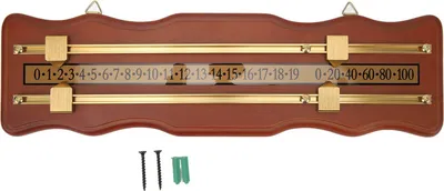 Produktbild von Billiard Game Scorer 2 Track Wavy Brown mitteldichte Faserboard -Board für Home Club Supplies