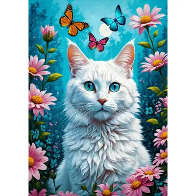 Productafbeelding van ENJOY White Cat Puzzel, 1000 stukjes