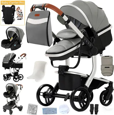 Produktbild von Babywagen, ultraleichtes Design, multifunktionaler Babytrage, X518-GRAU