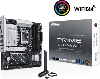 Produktbild von ASUS PRIME B860M-A WIFI, Intel, LGA 1851 (Socket V1), Intel Core Ultra (Series 2), LGA 1851, DDR5-SDRAM, 256 GB