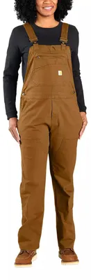 Produktbild von Carhartt Damen Latzhose relaxed fit denim bib Braun XS
