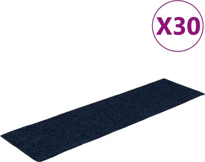 Immagine prodotto di vidaXL Tappetini autoadesivi 30 pezzi 76x20 cm blu navy rettangolare