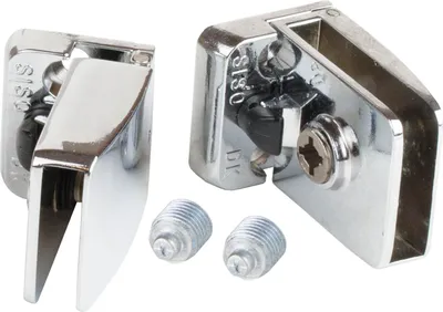 Produktbild von SISO Glastürscharnier Square Set, Glas 4-6 mm; 43x30 mm, Zink verchromt
