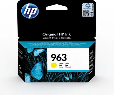 Zdjęcie produktu dla HP 963 oryginalny wkład atramentowy żółty, Standardowa wydajność, Żółty, Tusz na bazie pigmentu, 10,7 ml, 1 szt., Jednopak