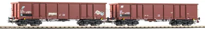 Produktbild von Piko 28310 - 1/87 / H0 2er Set Offene Güterwagen Eaos mit Graffiti FS VI - Neu