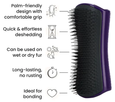 Produktbild von Pet Teezer Fellpflegebürste für Hunde, Violett/Grau