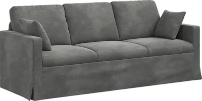 Produktbild von vidaXL Sofa Dunkelgrau 198 x 78 x 80 cm Samt