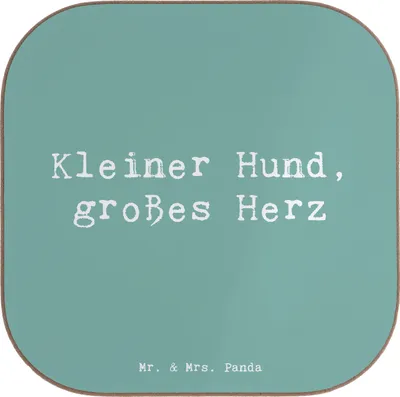 Produktbild von Mr. & Mrs. Panda Untersetzer für Gläser Spruch Chihuahua Liebe - Meeresbrise - Geschenk, Tischuntersetzer, Hunderasse, Glas, Hunderassen, Quadratisch, Haustiere, Pflege
