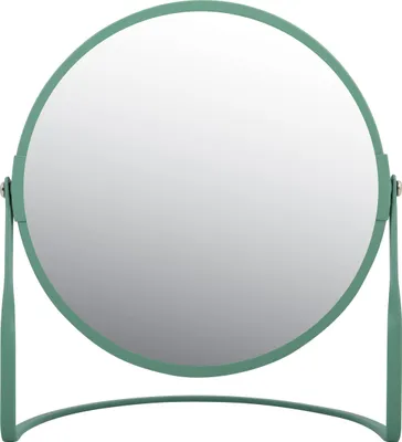 Image de Miroir Rond Grossissant Sur Pied Acier Akira Vert Mat - Msv Spirella Ld