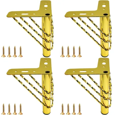 Productafbeelding van Set van 4 Gouden Meubelpoten van 15 cm