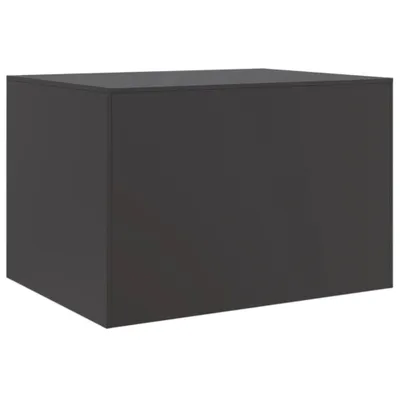 Image de vidaXL Table basse noire 67x50x44 cm acier