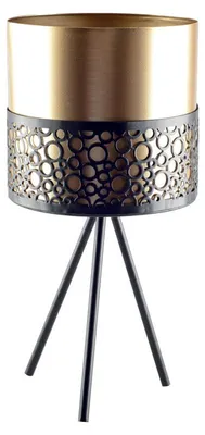 Produktbild von Pflanzenständer aus Metall mit vergoldeter Vase, H. 34 cm