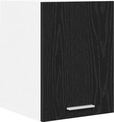 Image de vidaXL Armoire suspendue avec porte Chêne noir et blanc 30 x 31 x 40 cm