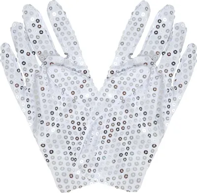 Produktbild von Handschuhe Pailletten kurz silber 22cm