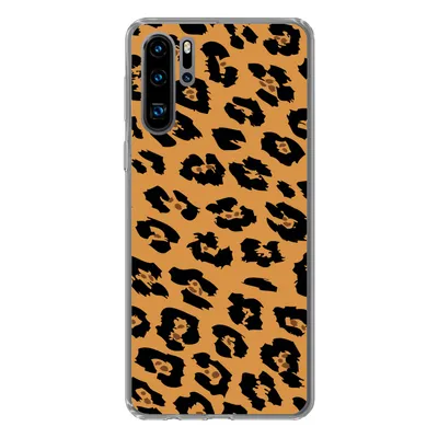 Produktbild von MuchoWow® Handyhülle Schutzhülle Hülle für Huawei P30 Pro Pantherdruck - Orange - Schwarz Silikon Softcase Handy Hülle - Schutzdeckel