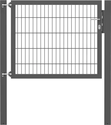 Produktbild von Alberts Einzeltor Flexo Plus mit Zubehör, zum Einbetonieren, anthrazit, Breite 125 cm, Höhe 100 cm, Pfostenstärke 80 x 80 mm