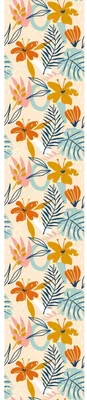 Produktbild von Vorgekleisterte Vliestapete – Tropische Blumen und Blätter – 1 Rolle à 300 x 60 cm